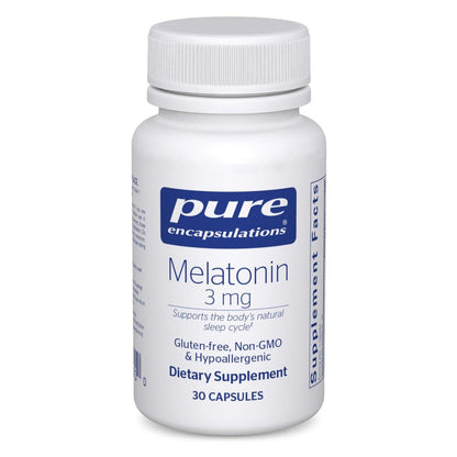 Pure Encapsulations Melatonin 3 mg – Antioxidant zur Unterstützung des natürlichen Schlafs & Linderung gelegentlicher Schlaflosigkeit – 30 Kapseln