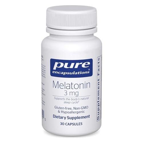 Pure Encapsulations Melatonin 3 mg – Antioxidant zur Unterstützung des natürlichen Schlafs & Linderung gelegentlicher Schlaflosigkeit – 30 Kapseln