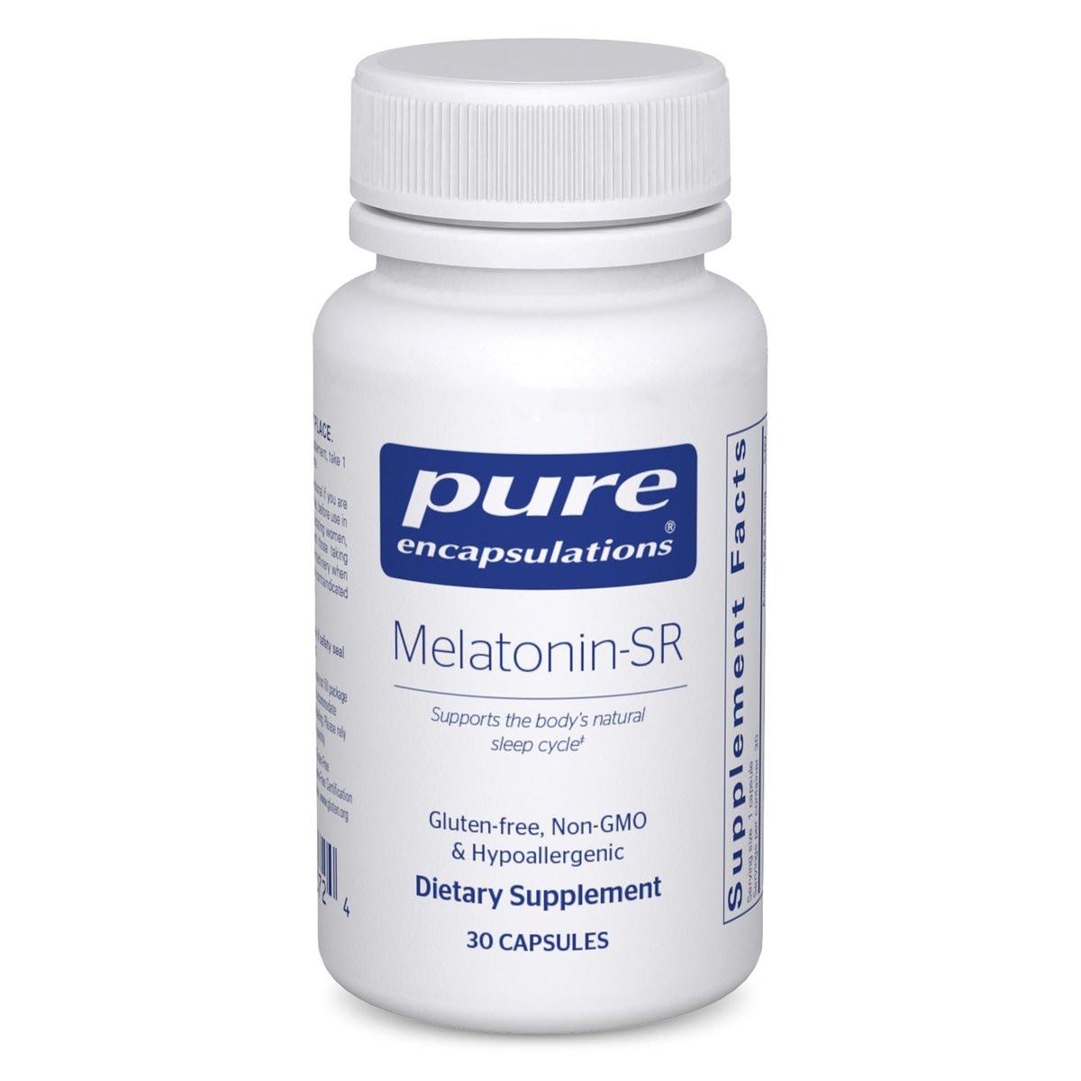 Pure Encapsulations Melatonin-SR – Melatonin mit verlängerter Freisetzung – Unterstützt erholsamen Schlaf* – Schlafmittel – Glutenfrei & vegan – 30 Kapseln