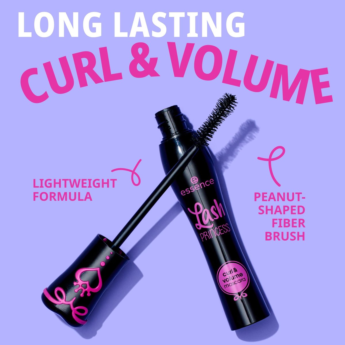 essence Lash Princess Mascara Holiday Geschenkset | 4 vegane & tierversuchsfreie Mascaras | False Lash Effekt, wasserfest, Primer, Curl & Volume | Strumpffüller für Beauty-Liebhaber