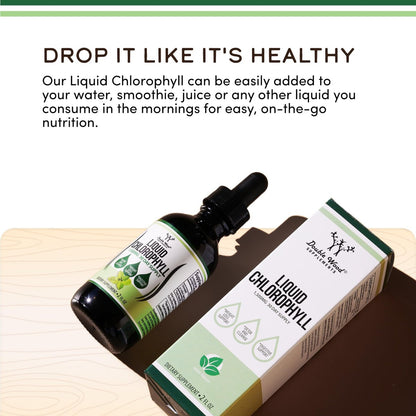 Chlorophyll Liquid Drops – für Verdauung, Darmgesundheit, Energie und Entgiftung – Vegan &amp; Pfefferminzgeschmack (2 oz) von Double Wood