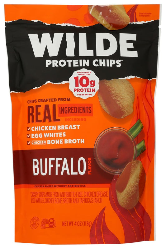 Wilde Snacks Protein Chips Buffalo – 113 g (4 Unzen) Proteinreiche Snack Chips