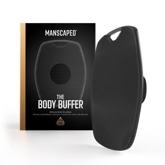 MANSCAPED® The Body Buffer – Premium Silikon-Peelingbürste für die Hautpflege, Reinigung & Peeling – Schaumverstärkende Borsten mit ergonomischem, rutschfestem Griff, langlebig & leicht zu reinigen (1er-Pack)