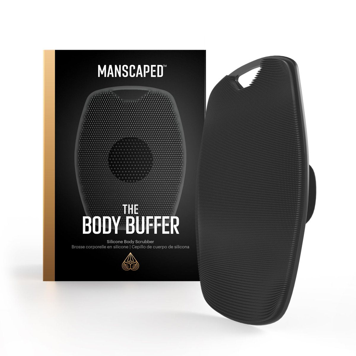 MANSCAPED® The Body Buffer – Premium Silikon-Peelingbürste für die Hautpflege, Reinigung & Peeling – Schaumverstärkende Borsten mit ergonomischem, rutschfestem Griff, langlebig & leicht zu reinigen (1er-Pack)