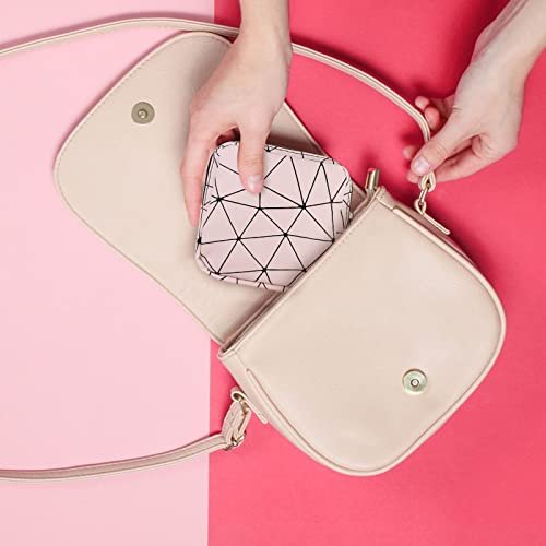 Bisanzoya Damenbinden-Aufbewahrungstaschen 4er-Set Menstruationstaschen für Tassen, Slipeinlagenhalter, Tampontaschen, tragbares Periodenkit, feminine Produkttasche für Binden und Tampons mit Reißverschluss
