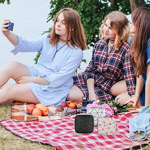 Bisanzoya Damenbinden-Aufbewahrungstaschen 4er-Set Menstruationstaschen für Tassen, Slipeinlagenhalter, Tampontaschen, tragbares Periodenkit, feminine Produkttasche für Binden und Tampons mit Reißverschluss