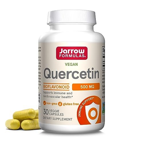 Jarrow Formulas Quercetin 500mg Kapseln - 30 vegane Kapseln - Unterstützt Antioxidantienstatus, Herz-Kreislauf-Gesundheit & Immunsystem - 30 Portionen