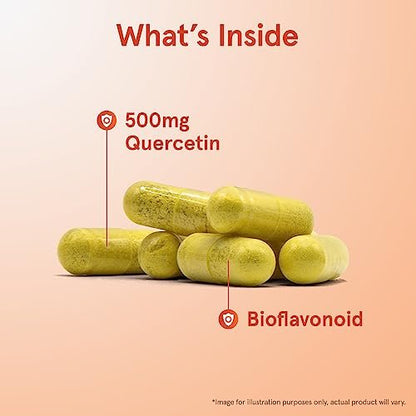 Jarrow Formulas Quercetin 500mg Kapseln - 30 vegane Kapseln - Unterstützt Antioxidantienstatus, Herz-Kreislauf-Gesundheit & Immunsystem - 30 Portionen