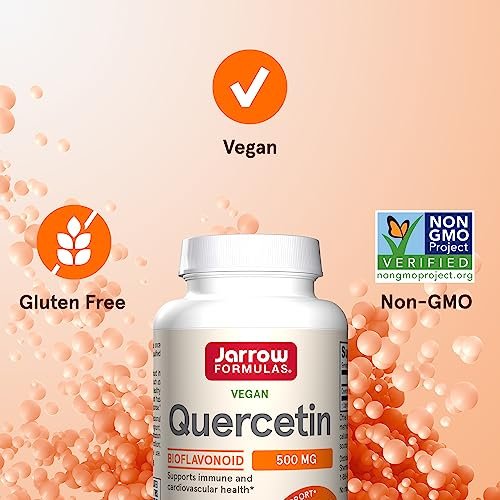 Jarrow Formulas Quercetin 500mg Kapseln - 30 vegane Kapseln - Unterstützt Antioxidantienstatus, Herz-Kreislauf-Gesundheit & Immunsystem - 30 Portionen