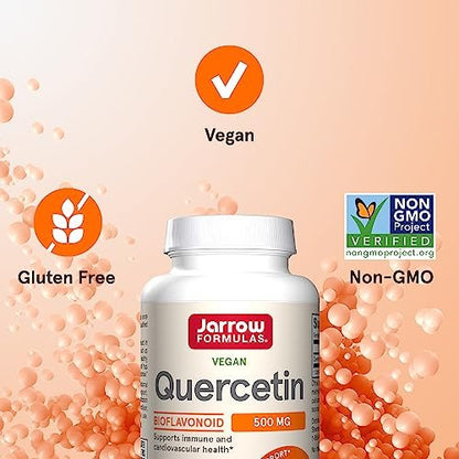 Jarrow Formulas Quercetin 500mg Kapseln - 30 vegane Kapseln - Unterstützt Antioxidantienstatus, Herz-Kreislauf-Gesundheit & Immunsystem - 30 Portionen