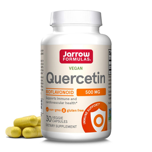 Jarrow Formulas Quercetin 500mg Kapseln - 30 vegane Kapseln - Unterstützt Antioxidantienstatus, Herz-Kreislauf-Gesundheit & Immunsystem - 30 Portionen