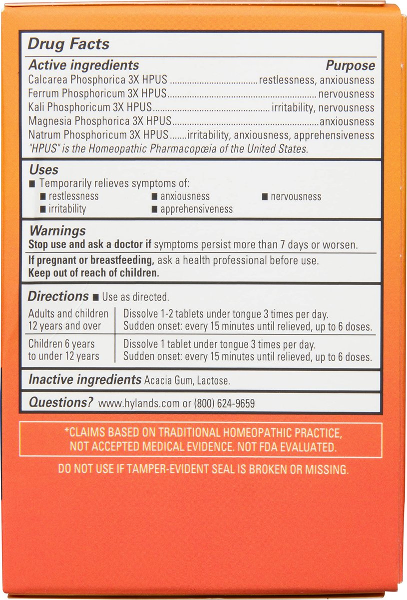 Hyland's Nerve Tonic Stress Relief Tabletten – Natürliche Linderung von Unruhe, Nervosität und Reizbarkeit, 50 Stück (2er-Pack)