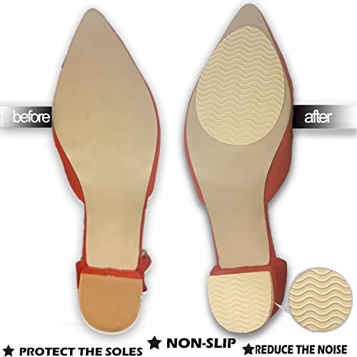 Rutschfeste Schuhpolster Sohlen Schützer Klebend, Anti-Rutsch-Schuhgriffe für High Heels (Beige 4 Paare)