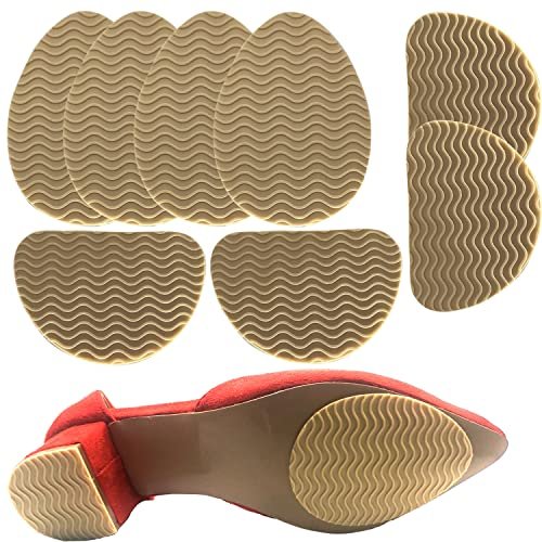Rutschfeste Schuhpolster Sohlen Schützer Klebend, Anti-Rutsch-Schuhgriffe für High Heels (Beige 4 Paare)