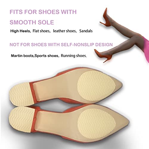 Rutschfeste Schuhpolster – Anti-Rutsch-Einlagen für High Heels, selbstklebend, Silikon (Beige, 3 Paare)
