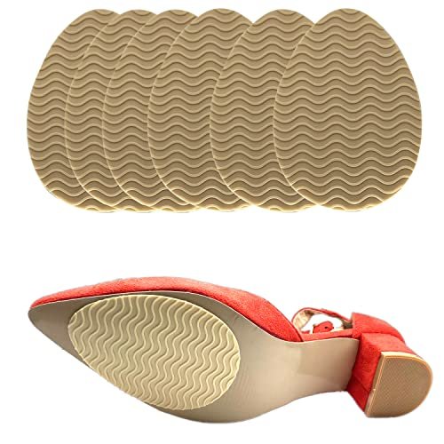 Rutschfeste Schuhpolster – Anti-Rutsch-Einlagen für High Heels, selbstklebend, Silikon (Beige, 3 Paare)