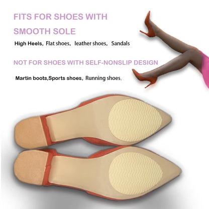 Rutschfeste Schuhpolster – Anti-Rutsch-Einlagen für High Heels, selbstklebend, Silikon (Beige, 3 Paare)