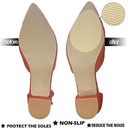 Rutschfeste Schuhpolster – Anti-Rutsch-Einlagen für High Heels, selbstklebend, Silikon (Beige, 3 Paare)