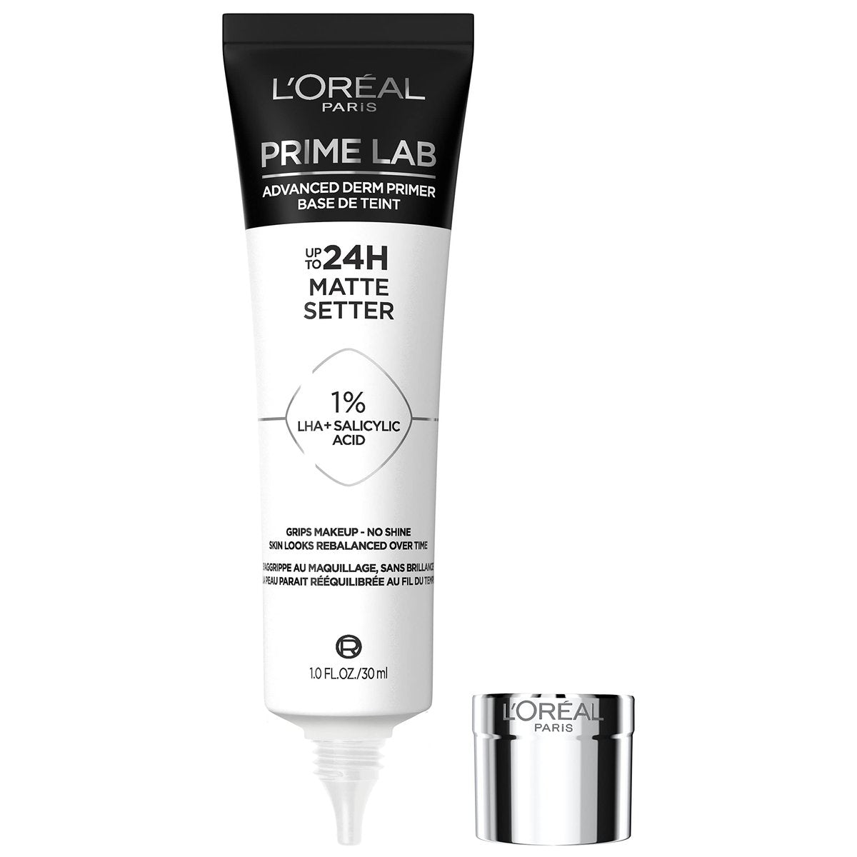 L'Oréal Paris Prime Lab 24H Matte Setter Gesichtsprimer – mit Salicylsäure für langanhaltendes, mattierendes Make-up, 30 ml