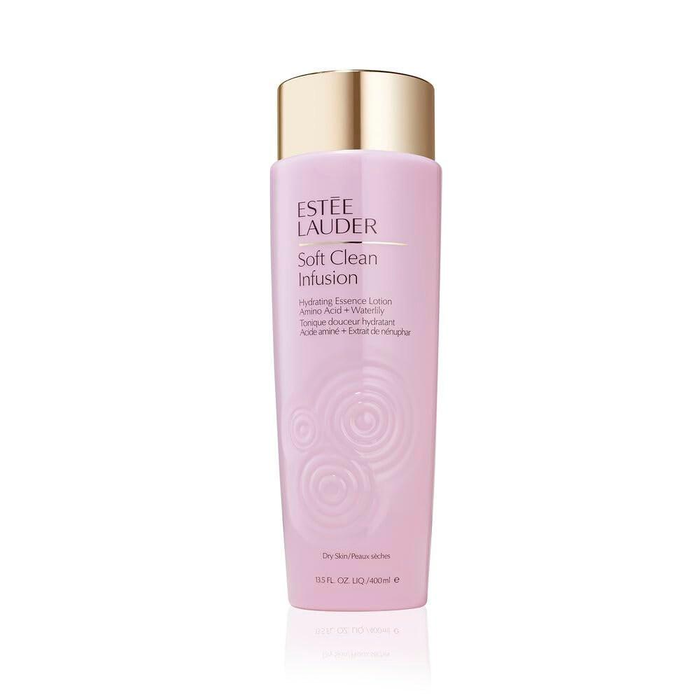 Estée Lauder Soft Clean Infusion Feuchtigkeitsspendende Hautessenz Gesichtslotion Toner mit Aminosäure + Seerose, 400 ml