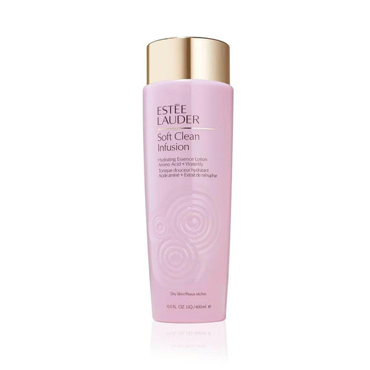 Estée Lauder Soft Clean Infusion Feuchtigkeitsspendende Hautessenz Gesichtslotion Toner mit Aminosäure + Seerose, 400 ml