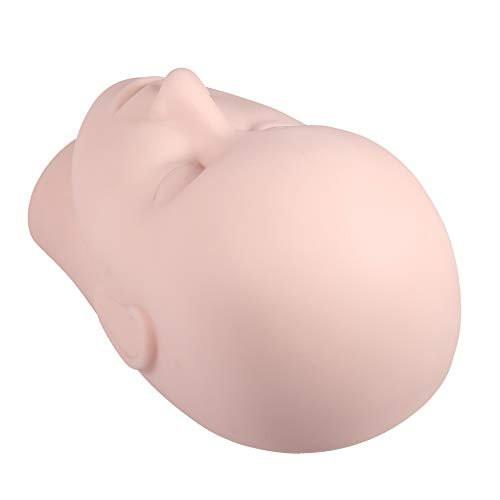 Ymiko Übungskopf für Wimpernverlängerung – 1 Stück, verbessertes Make-up-Übungskopf-Modell aus weichem Gummi, hautfarben, 24x14x8 cm
