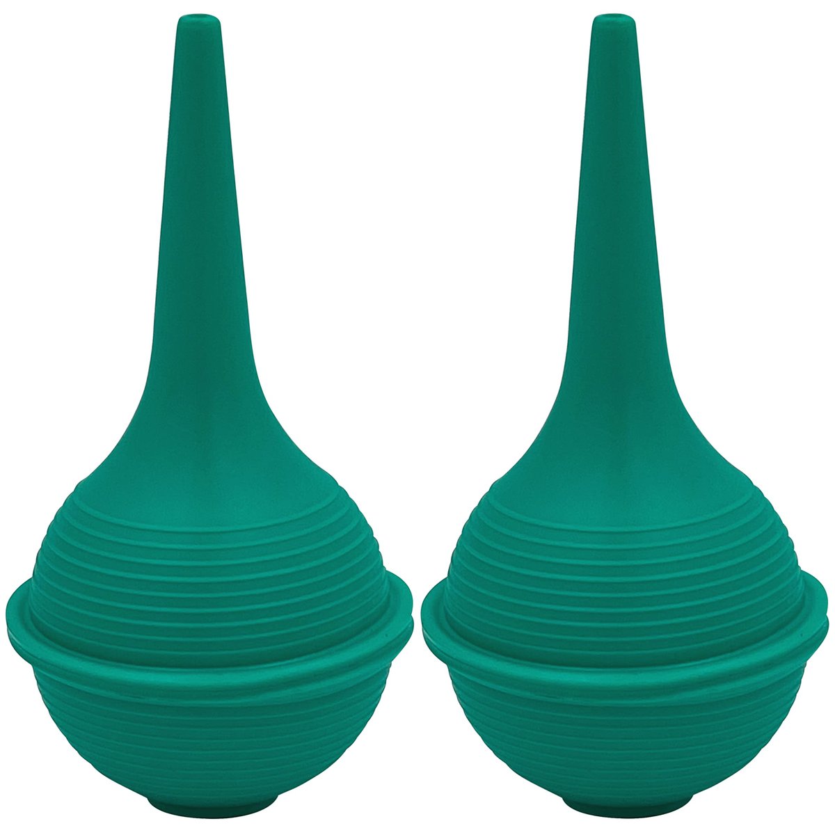 ResOne Sterile Gummiballenspritze, 2er-Pack, Grün 30 ml, Ohrenspritze für Baby & Erwachsene, Nasenpflege, Nasenspülung, Ohrenschmalzentfernung, sanfte Spülung, flacher Boden für Stabilität