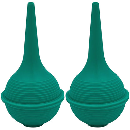 ResOne Sterile Gummiballenspritze, 2er-Pack, Grün 30 ml, Ohrenspritze für Baby & Erwachsene, Nasenpflege, Nasenspülung, Ohrenschmalzentfernung, sanfte Spülung, flacher Boden für Stabilität