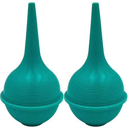 Sterile Gummiballenspritze 2er-Pack, 90 ml Ohrenspritze für Ohrenschmalz, Baby- & Erwachsenen-Nasenpflege, Sinusspülung, sanfte Schleimentfernung, rutschfester Griff, flacher Boden