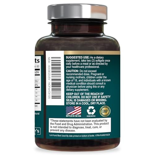 Omega 3 Fischöl Kapseln 2400 mg pro Portion - Dreifach Stärke mit EPA & DHA - Unterstützt Herz, Gehirn & Immunsystem - Wild gefangen, in den USA abgefüllt - 120 Softgels