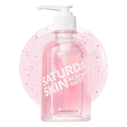 Saturday Skin Feuchtigkeitsspendendes Sanftes Reinigungsgel Make-up Entferner für Empfindliche Haut Gesichtsreinigung Antioxidantien Vitamin Brightening Glättung | Koreanische Hautpflege CICA Acai Beere Hafer