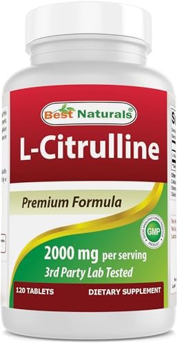 Best Naturals L-Citrullin 2000 mg pro Portion – Non-GMO – Glutenfrei – 120 Tabletten