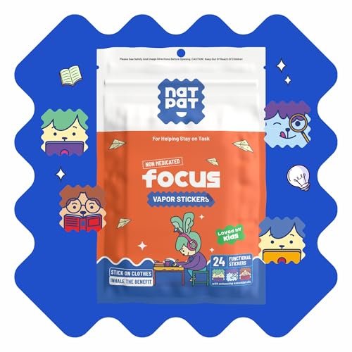 NATPAT Focus Patch – Konzentrationssticker für Kinder und Erwachsene – 24 natürliche Aufmerksamkeitspflaster – Chemikalienfrei & ohne Drogen