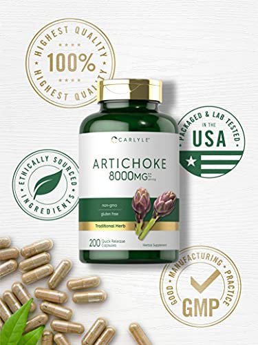 Carlyle Artischockenextrakt Kapseln | 200 Stück | Nicht-GVO, Glutenfrei