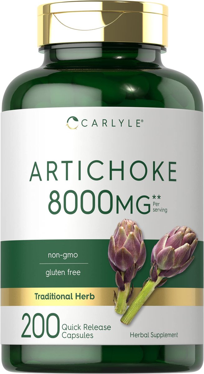 Carlyle Artischockenextrakt Kapseln | 200 Stück | Nicht-GVO, Glutenfrei
