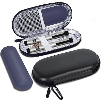 MOSLA Insulin-Kühlertasche Reiseetui für Diabetiker – Medikamenten-Organizer mit 2 Kühlakkus für Insulin-Pens und Zubehör