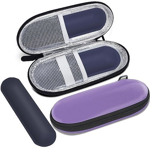 MOSLA Insulin-Kühltasche für Diabetiker – Isolierte Reisetasche mit 2 Kühlakkus für Insulin-Pens und Zubehör (Lila, Kompakt)