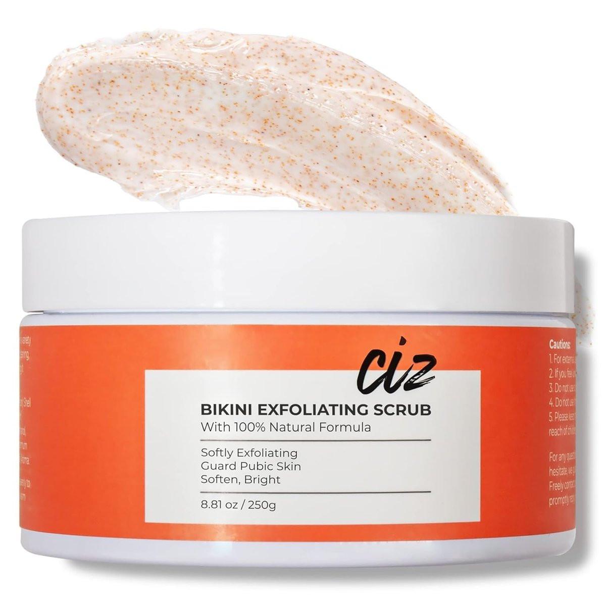 Bikini-Bereich Peeling – Sanftes Peeling für die Bikinizone, Behandlung eingewachsener Haare & Rasurbumps, Zuckerpeeling für Frauen