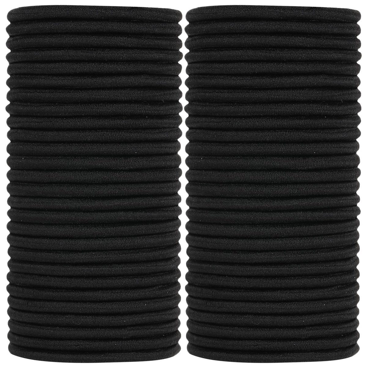 ADRIONE Schwarze Haargummis für Frauen, Mädchen, Kinder & Männer – 280er Pack, 4 mm Zopfgummis – Elastische Haarbänder für dickes, mittleres, dünnes, feines, kurzes Haar – Rutschfest & schonend – Haar-Accessoires