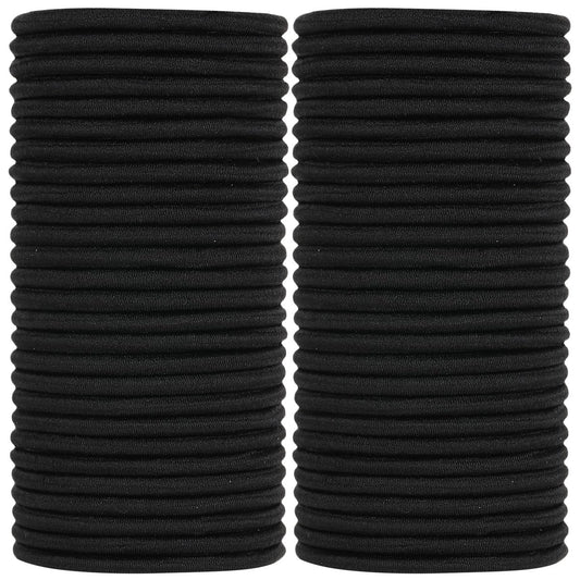 ADRIONE Schwarze Haargummis für Frauen, Mädchen, Kinder & Männer – 280er Pack, 4 mm Zopfgummis – Elastische Haarbänder für dickes, mittleres, dünnes, feines, kurzes Haar – Rutschfest & schonend – Haar-Accessoires