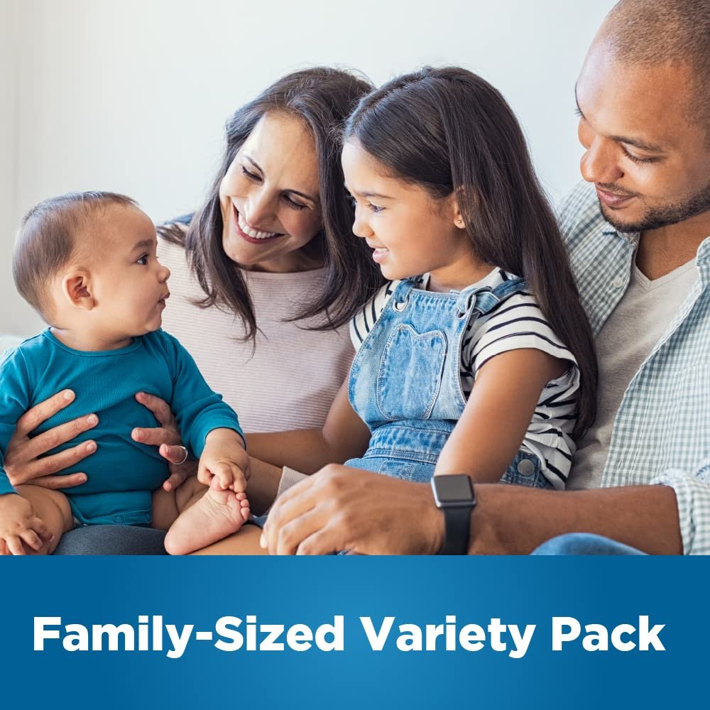 Sheer and Clear Adhesive Bandages Familien-Varietätspackung für kleine Schnitte, Schürfwunden, Erste Hilfe und Wundversorgung, verschiedene Größen, 280 Stück