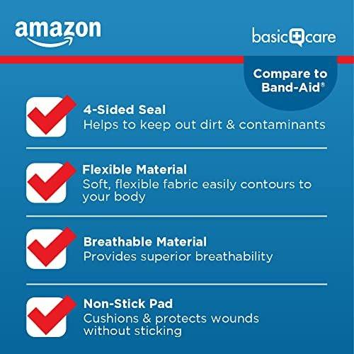 Fabric-Heftpflaster für flexible Wundversorgung, hautfreundlich, atmungsaktiv, Erste-Hilfe-Bedarf, gemischte Größen, 100 Stück