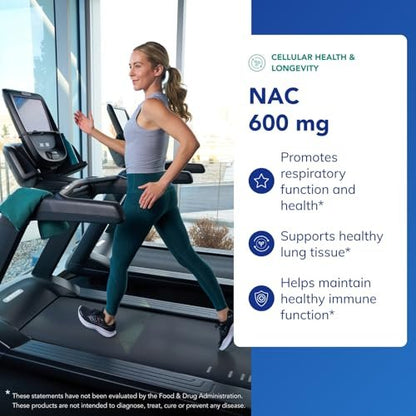 Pure Encapsulations NAC 600 mg – N-Acetylcystein Kapseln für Lungen- und Immununterstützung, Leber- und Antioxidantien-Unterstützung* – 30 Kapseln