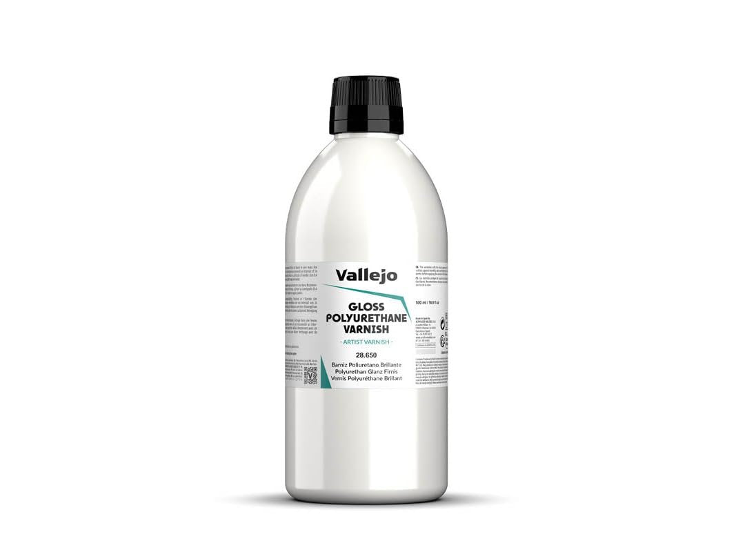 Vallejo 28650 Polyurethan-Permanentglanzlack (500 ml) – Hochglänzender Schutz für Ihre Projekte