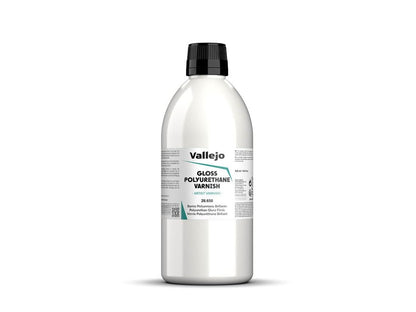 Vallejo 28650 Polyurethan-Permanentglanzlack (500 ml) – Hochglänzender Schutz für Ihre Projekte