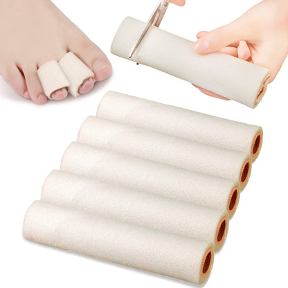 Tondiamo 6er-Pack Schaumstoff-Zehenschutz-Hülsen – Zehenpolster für Ballen, Hammerzehe, Hühneraugen, Blasen & Schmerzlinderung (Medium, Beige)