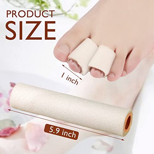 Tondiamo 6er-Pack Schaumstoff-Zehenschutz-Hülsen – Zehenpolster für Ballen, Hammerzehe, Hühneraugen, Blasen & Schmerzlinderung (Medium, Beige)