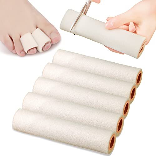 Tondiamo 6er-Pack Schaumstoff-Zehenschutz-Hülsen – Zehenpolster für Ballen, Hammerzehe, Hühneraugen, Blasen & Schmerzlinderung (Medium, Beige)