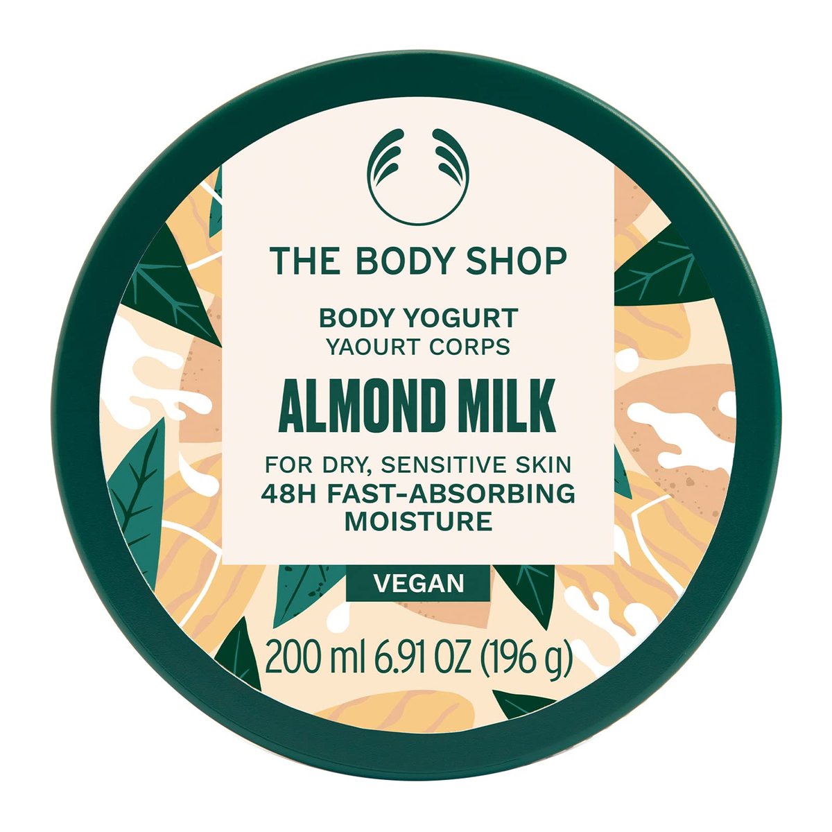 The Body Shop Mandelmilch Körperjoghurt – Sofort einziehende Feuchtigkeitspflege von Kopf bis Fuß – Für empfindliche Haut – Vegan – 200 ml