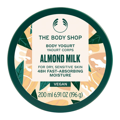 The Body Shop Mandelmilch Körperjoghurt – Sofort einziehende Feuchtigkeitspflege von Kopf bis Fuß – Für empfindliche Haut – Vegan – 200 ml